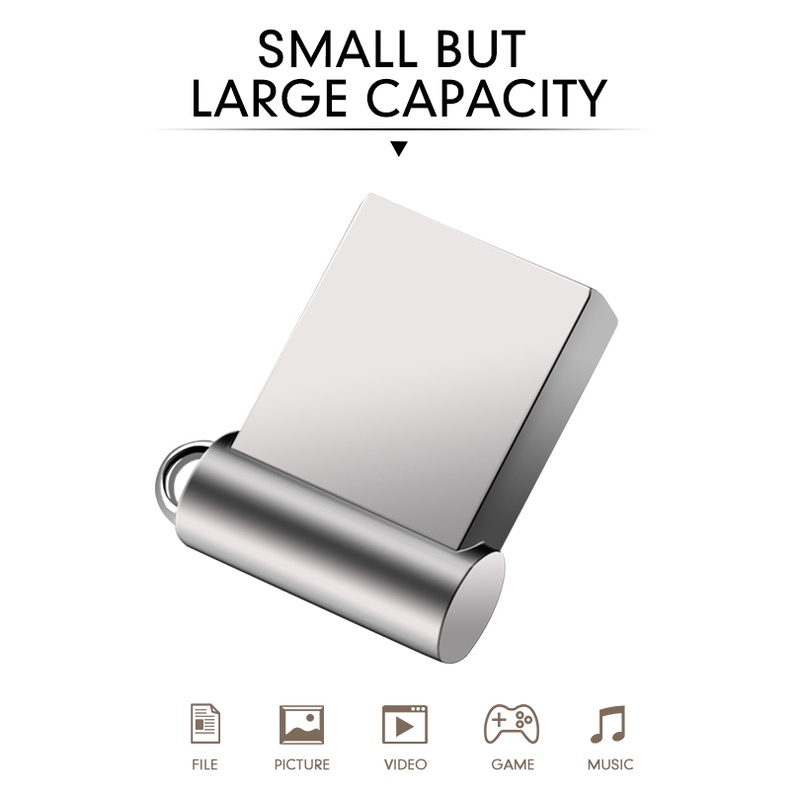 Flashdisk USB Mini Portable High Speed 4GB / 8GB / 16GB / 32GB / 64GB / 128GB Warna Hitam / Silver