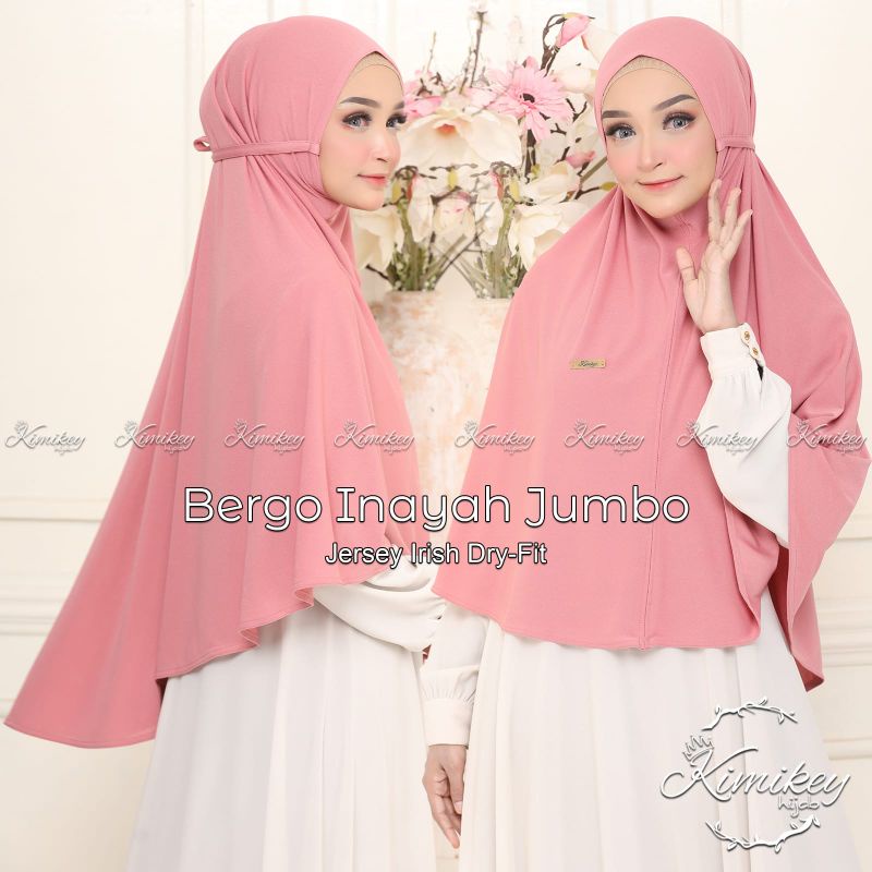 (NEW) BERGO SYRIA INAYAH JUMBO ORIGINAL KIMIKEY/BERGO JERSEY IRISH/KIMIKEY HIJAB ITU CANTIK