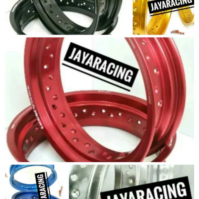 SEPASANG VELG MODEL TK TAPAK LEBAR RING 14 LEBAR 425-350 TERSEDIA WARNA MERAH-BIRU-GOLD-CROM-HITAM