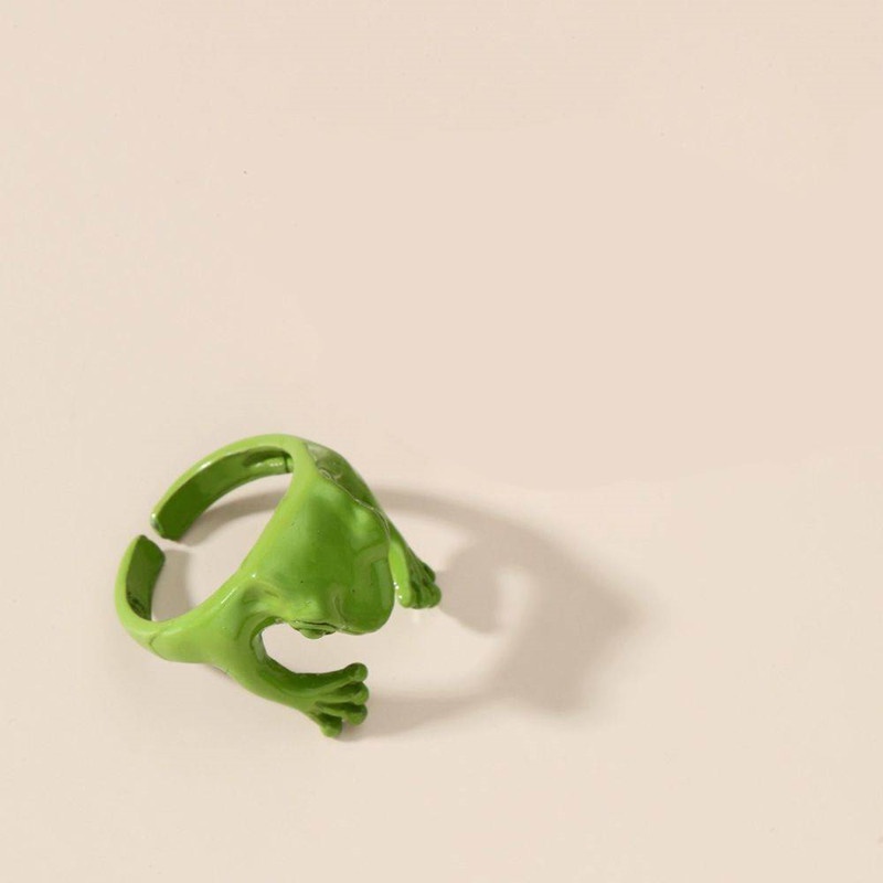 [Fashion Creative Cute Frog Adjustable Rings For Women And Men] [ Elegant Ladies Smooth Fine Thin Finger Ring] [Lovely Jewelry Gifts For Girl Friends]