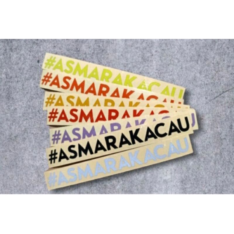 STICKER ASMARA KACAU CUTTING | STICKER MOTOR HELM 3n6