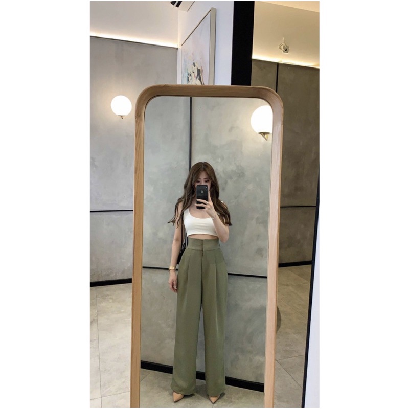 READY NEW Goulding Amalfi HW Cullote in Moss Green Size XL (Siap Kirim)