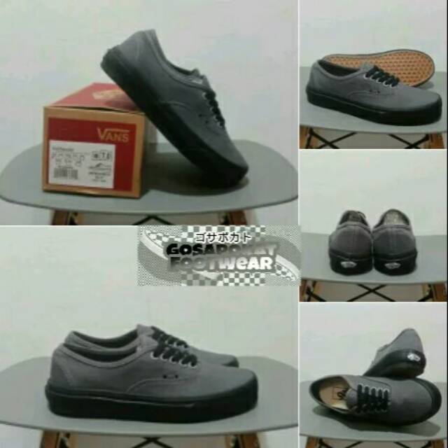 SEPATU VANS AUTHENTIC GREY BLACK PREMIUM ORIGINAL