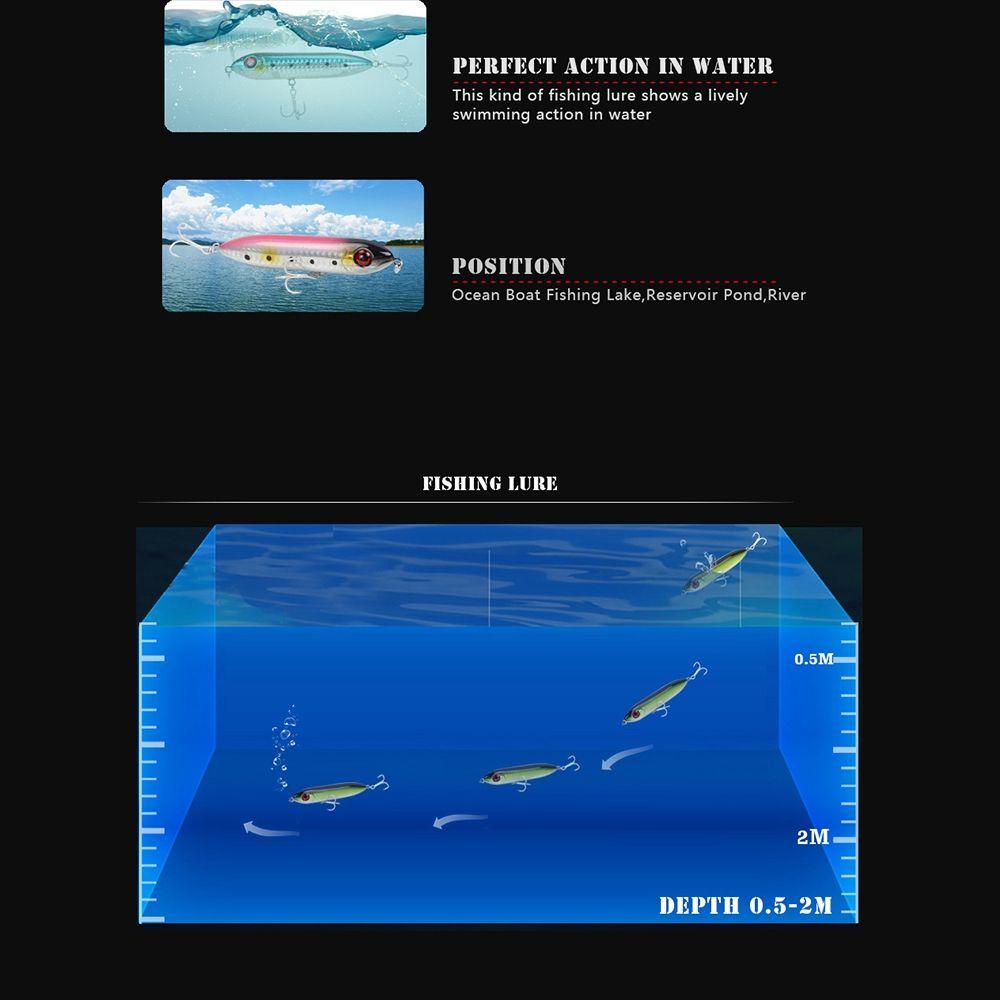 Top Floating Pencil Tenggelam Minnow Umpan Multicolor Crankbaits Umpan Ikan Kecil Yang Bermanfaat