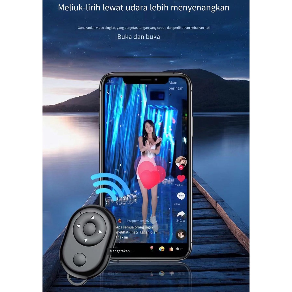 M3 MINI BLUETOOTH SMART PHONE REMOTE SHUTTER KAMERA ANDROID &amp; IOS REMOTE SELFIE TOMBOL NARSIS