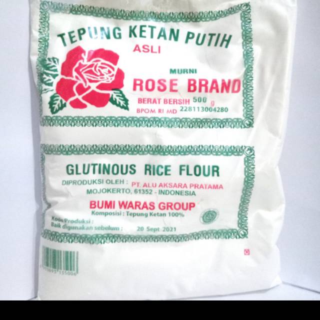

TEPUNG KETAN PUTIH ASLI ROSE BRAND 500 GRAM