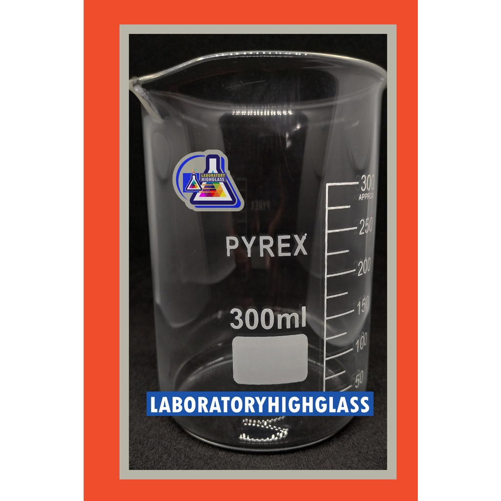 Beaker glass 300ml - Gelas kimia 300ml Pyrex