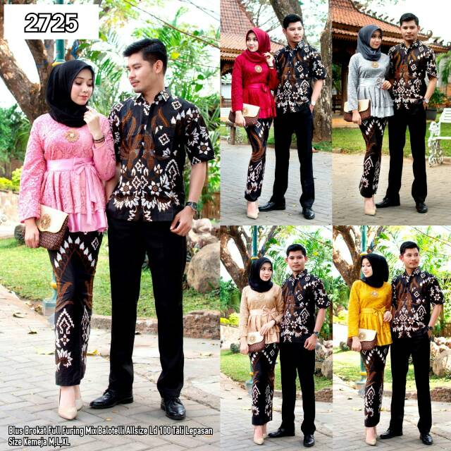 SHOPASHOP SOLO - Batik couple set brukat kebaya jadi kebaya modern