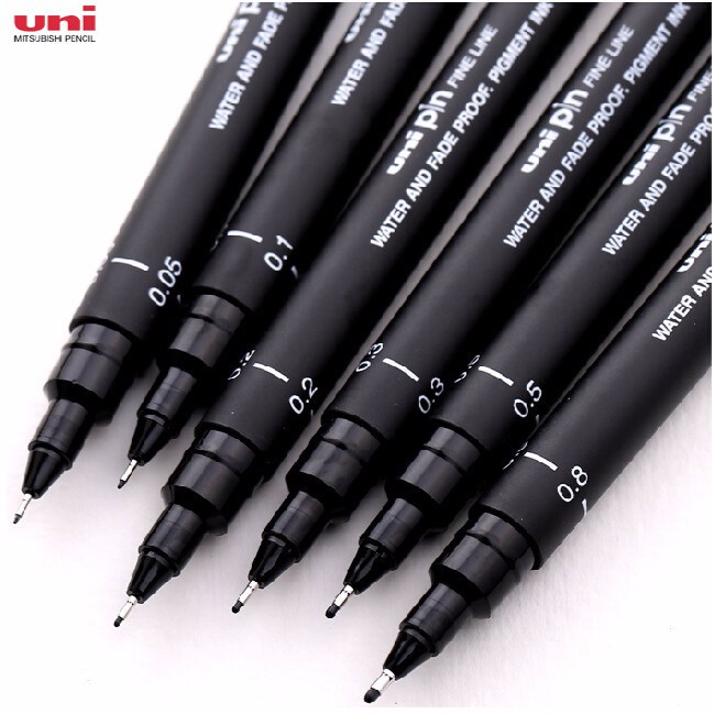 

Uni Pin Drawing pen water fade proof pigment ink 0.03 - 0,8mm