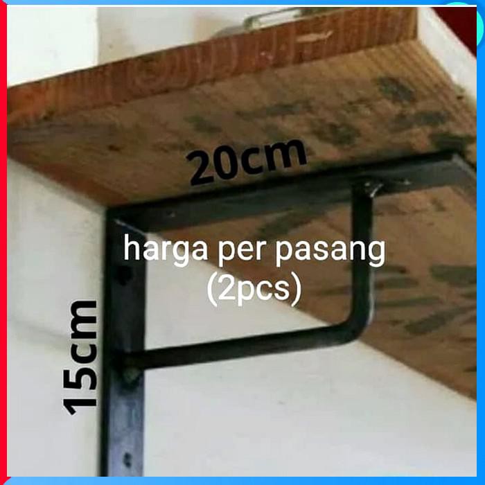 Plat Siku Besi  Dinding Hitam  Shopee Indonesia