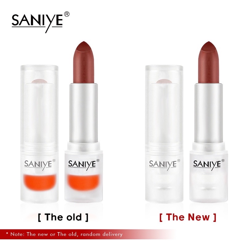 SANIYE K2000 Es batu transparan Velvet Lipstik Lipstick Makeup Bibir Tahan Lama BPOM