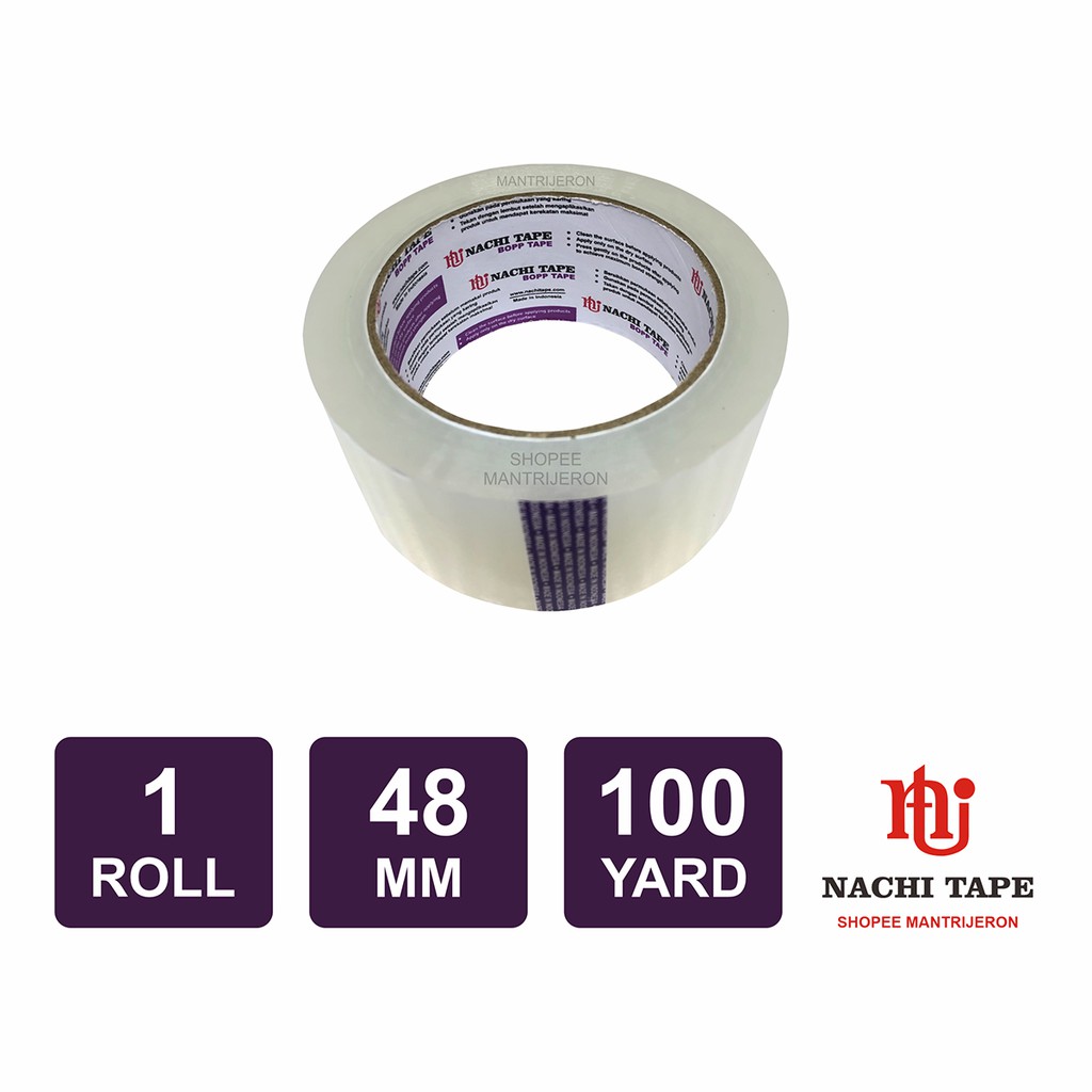

Lakban Nachi Bening 2 inch 48 mm 100 yard Isolasi Tape Solatip