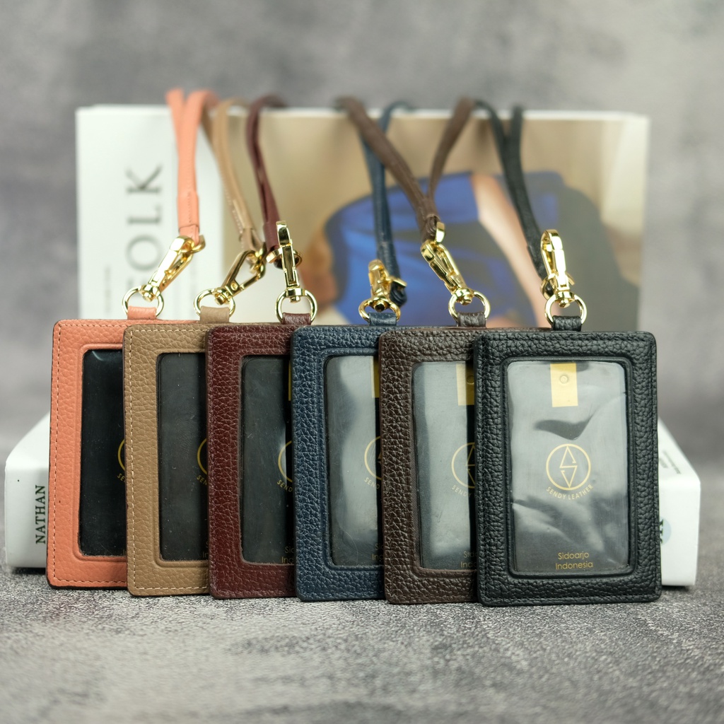 

Sendy Leather VALENCIA Lanyard Name Tag Id Card Kulit Sapi Asli