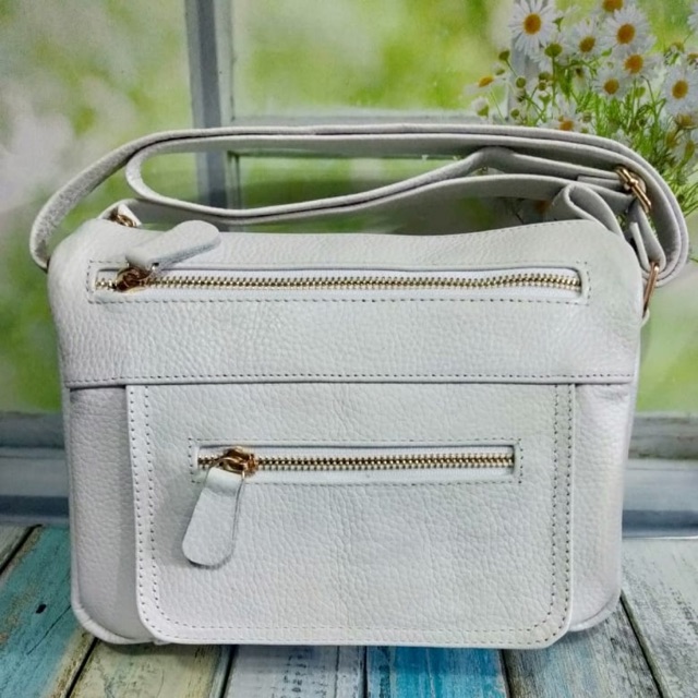 TAS PUTIH PAPIRUT TAS KULIT ASLI SUKAREGANG GARUT