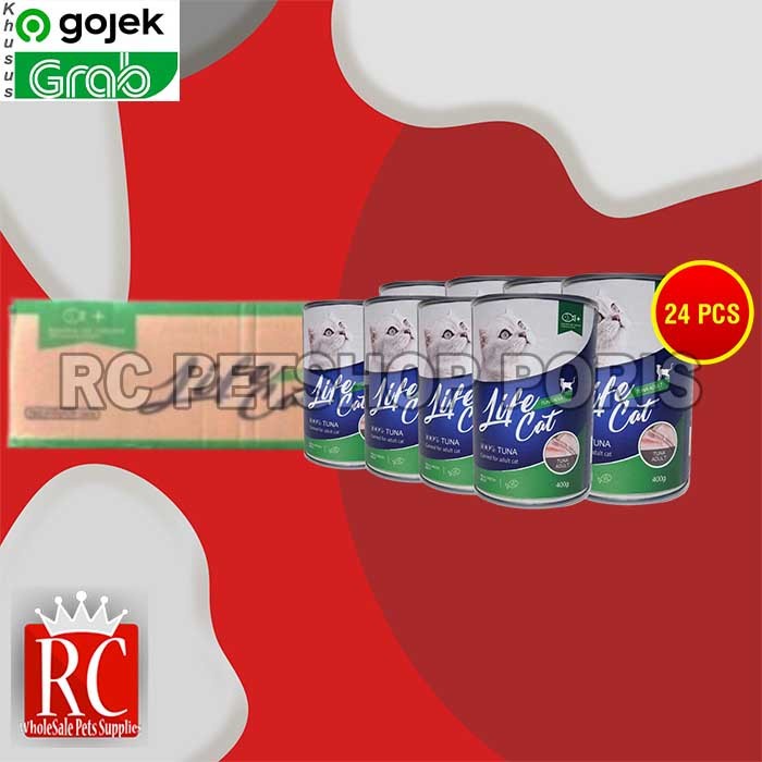 Gosen Makanan Kucing Wet Food Kaleng Life Cat Grosir Dus 24 PCS 400GR