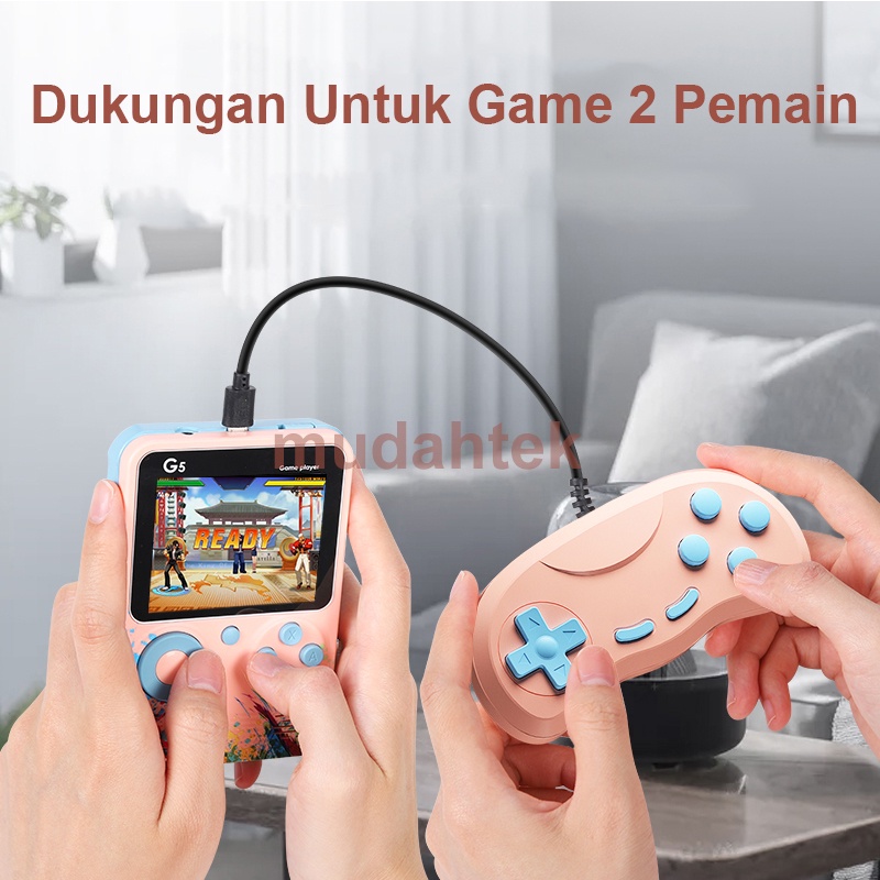 Hot sales Game boy game console Portable Game Player Built-in Classic 500 Games Connect to TV or Gamepad 1000mAh 1 Player/2 Player Hadiah yang sempurna gameboy(Hanya beberapa game dua pemain yang dapat menggunakan stick)