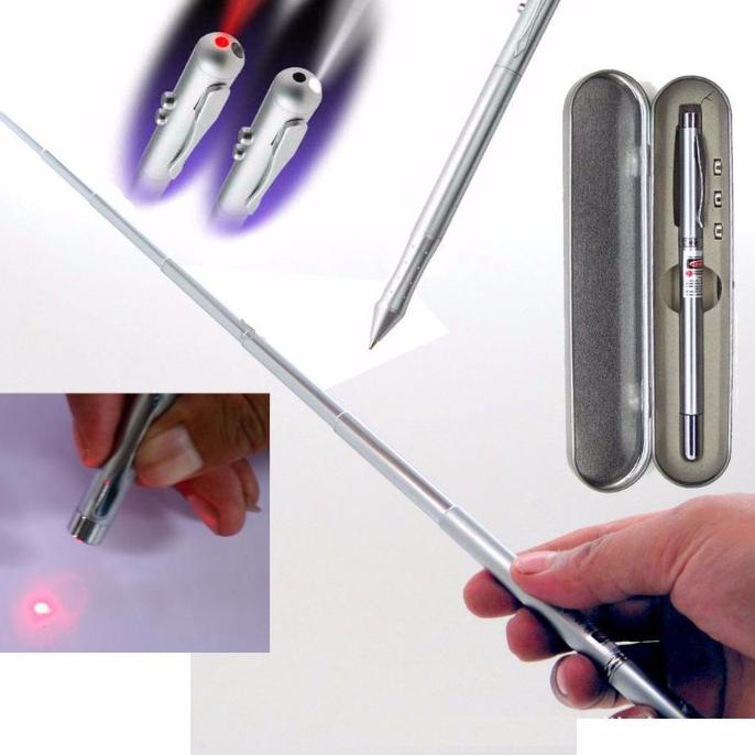 

ナ Laser Pen Pointer 6 In 1 Presentasi Antena Bulpen Senter Alat Tulis Baca Sinar Putih Merah Tulis Mur New