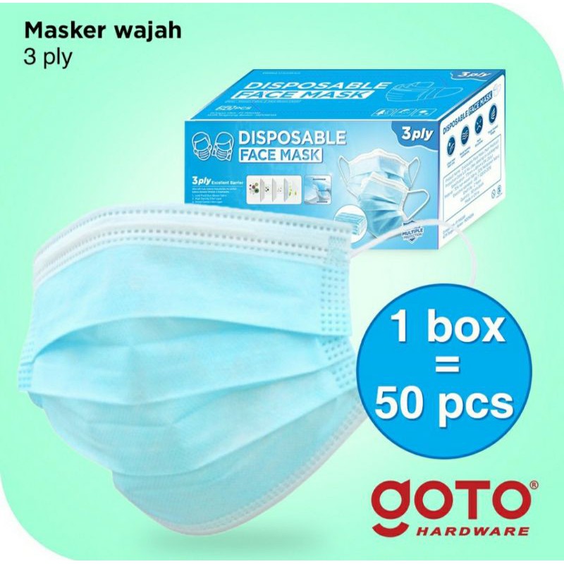 Masker Goto Disposible 3 ply
