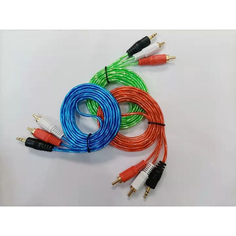 Kabel Aux AV 2in 1 Kabel Audio Jack 3.5mm AV 2in1 1.5m