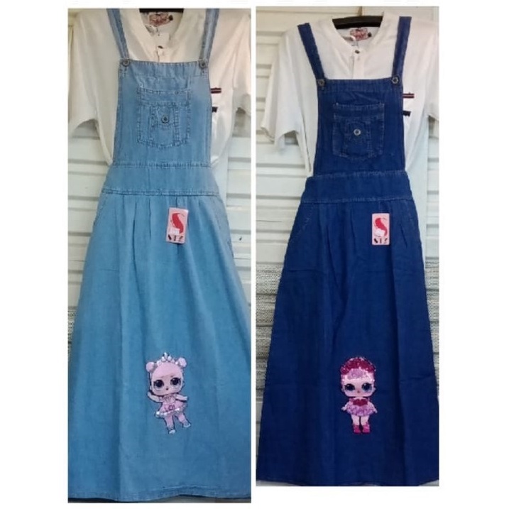 Jumpsuit Jeans Baju Kodok Anak Perempuan 10-13 Tahun Overall Jeans Anak Perempuan Tanggung