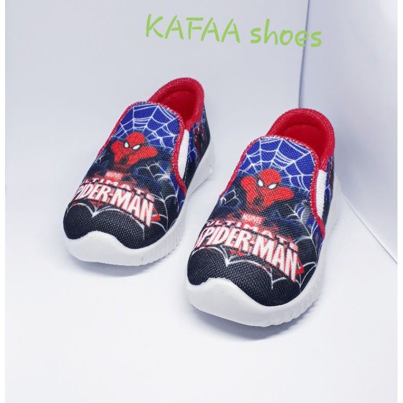 Sepatu Anak Laki Laki Slip On Spiderman Usia 1 2 3 4 5 Tahun