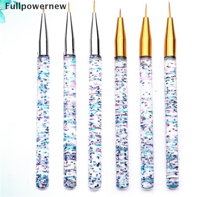 [FULL] 3Pcs Acrylic Stripe Nail Brush Set 3D Tips Manicure Ultra-thin Line Drawing Pen