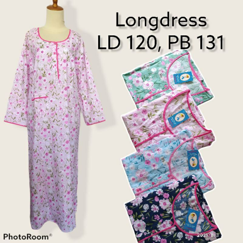 Daster Panjang Lengan Panjang Dress Panjang Lengan Panjang Wanita Casual Daster Harian Daster Rumaha