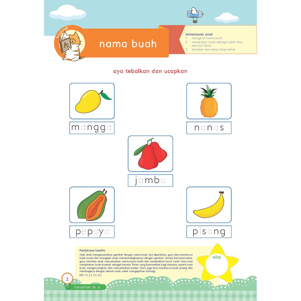  Kegiatan  Tk Tema  Tanaman  Buah  Guru Paud 