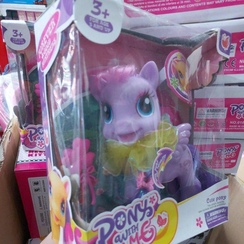 Boneka Figure Kuda Pony Jumbo 21cm Bisa Bunyi Topper Kue Ulang Tahun