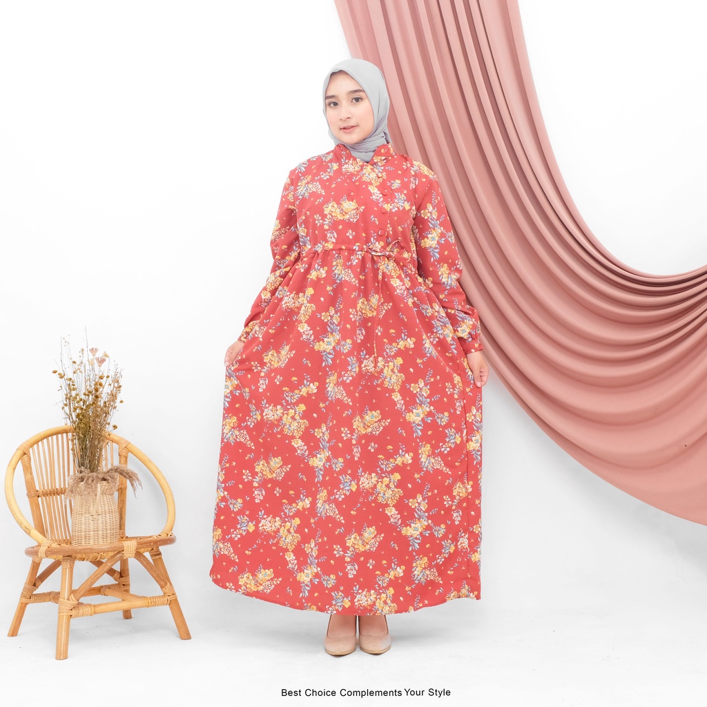 Sylmina Dress Motif Bunga By Mahyra