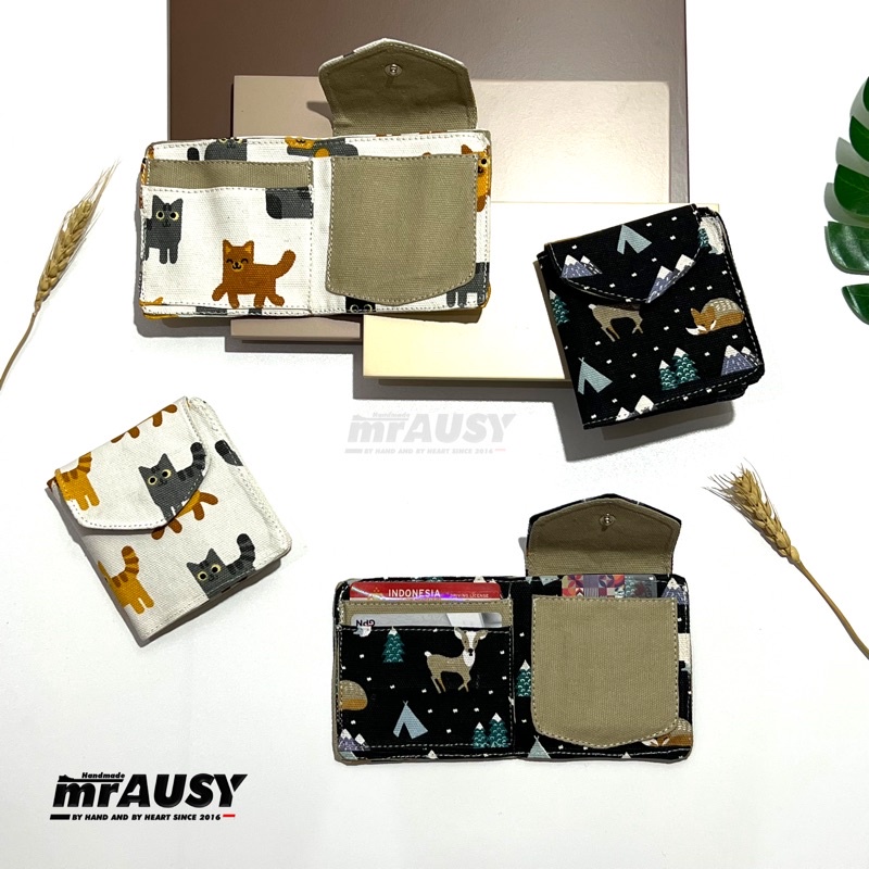 Dompet Mini Wanita/Cewek Canvas Motif mrAUSY Murah