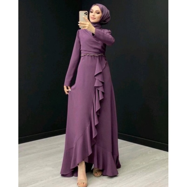 Dress Pesta / Gamis Pesta / Gaun Muslimah / Armani Silk / Bridesmaid Dress /