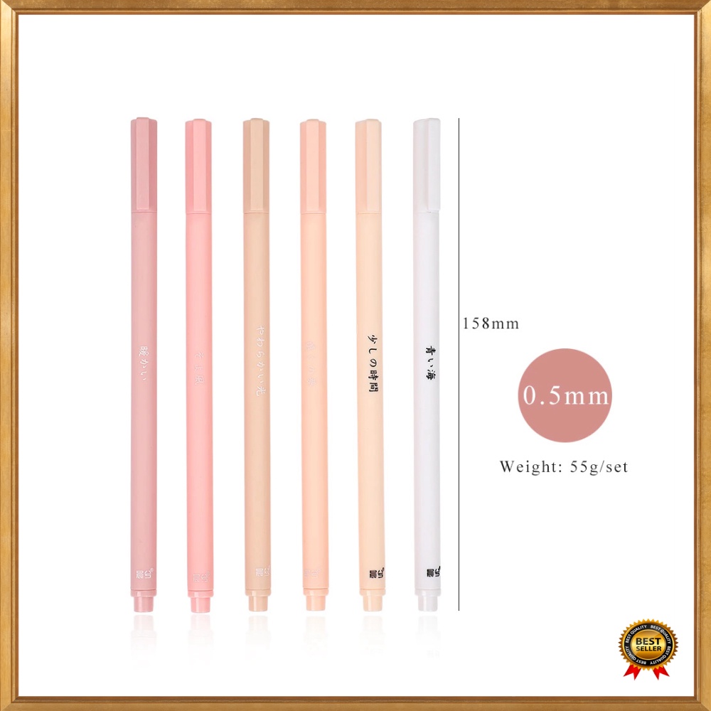 

Promo JIANWU Gel Pen Pena Pulpen Bolpoin 0.5mm 6 PCS - Z-1901 - Pink Berkualitas