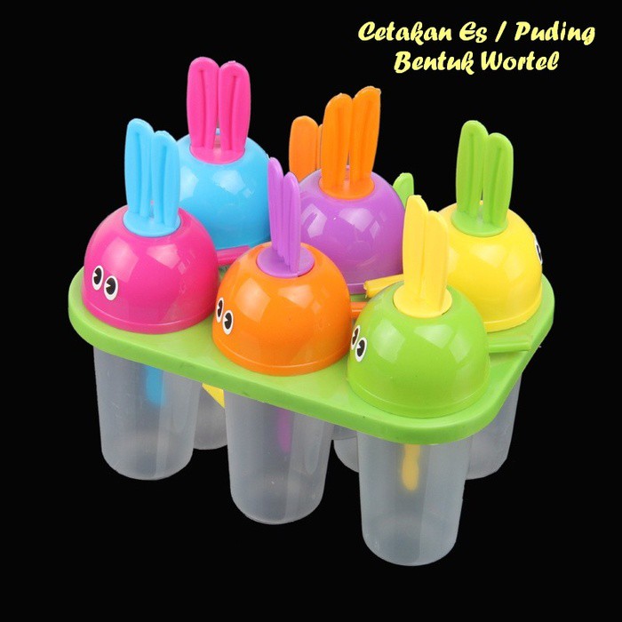 

Dijual Cetakan Es Puding Bentuk Wortel 1 set isi 6 pcs cetakan 1 holder Limited