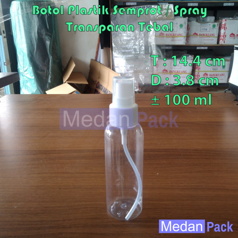 Botol Plastik Semprot Spray Transparan Tebal SP 100 ml