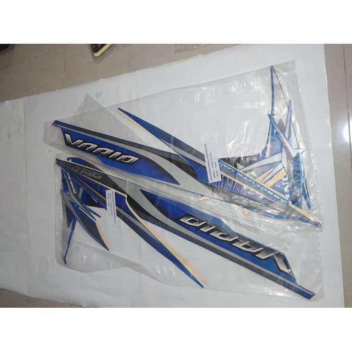 Stiker Bodi &amp; Lis Body &amp; Striping Vario Fi 110 2014 Biru