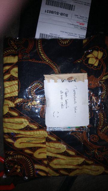 Kemeja Batik Pria Sogan Motif Seno Pola V Katun Halus