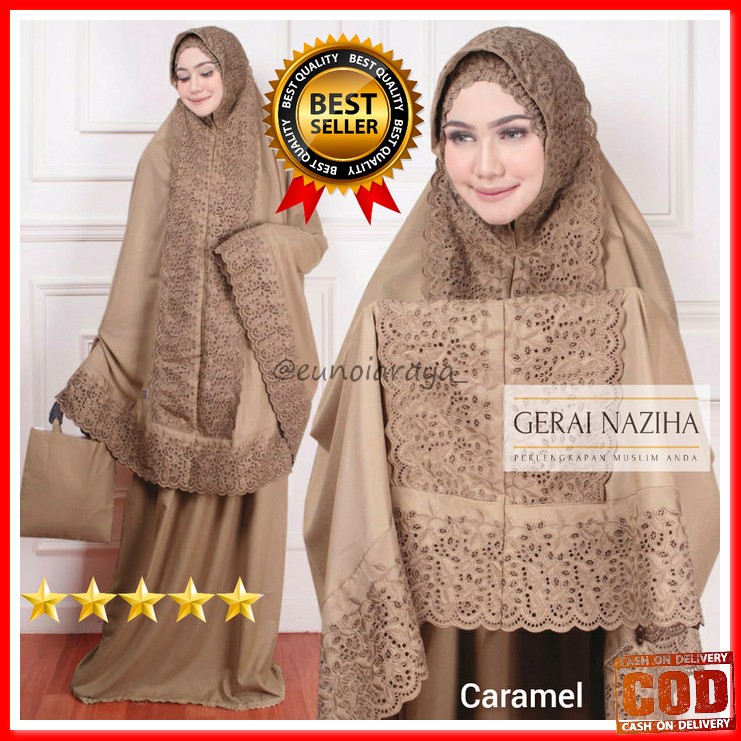 Mukena Santri Putri Mukena Terusan Mukena Polino Mukena Putih Ruk GF465 Mukena Dewasa Siti Khadijah