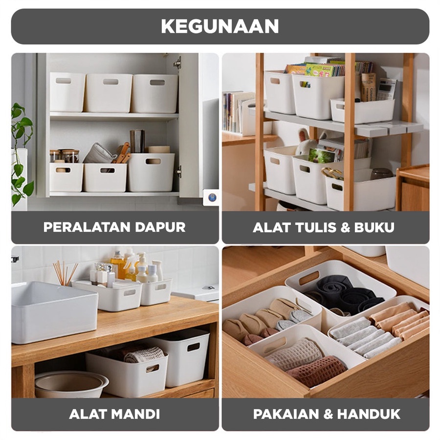 STORAGE BOX ORGANIZER / LEMARI PLASTIK / BOX ORGANIZER / KOTAK PENYIMPANAN PUTIH