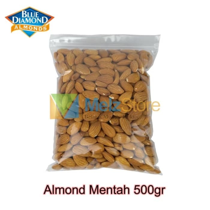 

Jual Kacang Almond Mentah Kupas Raw Whole Blue Diamond 500Gr