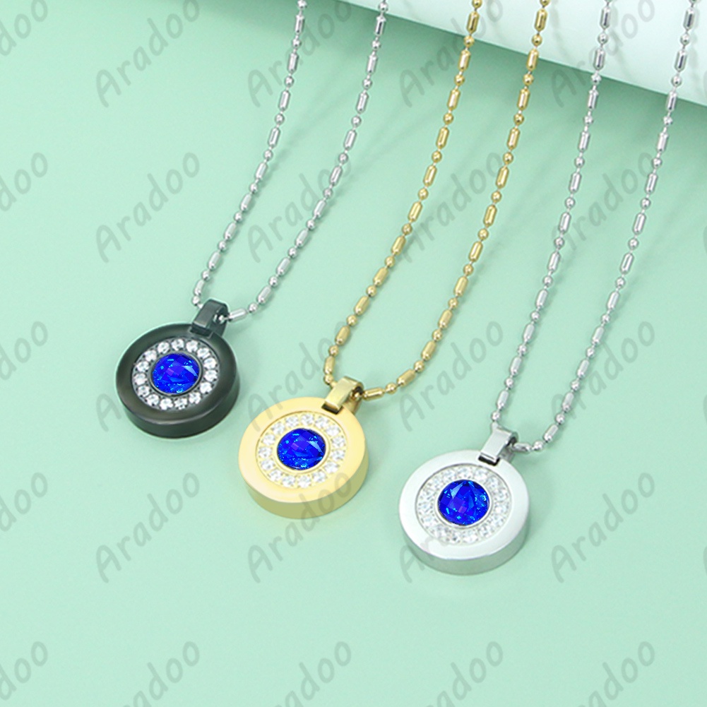 Batu Vulkanik Anti-virus Peningkatan Resistensi Kalung Liontin Kalung Pemurnian Ion Negatif Alami