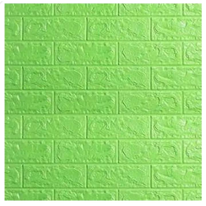 TERMURAH [ PAKET 10 LEMBAR ] Wallpaper 3D Foam Batu Bata / Sticker Dinding Timbul-5 Lembar Biru 70x38