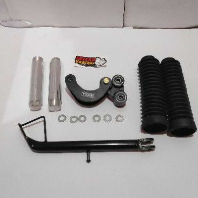 PAKET PENINGGI VIXION DEPAN BELAKANG PLUS STANDAR SAMPING DAN KARET SHOCK