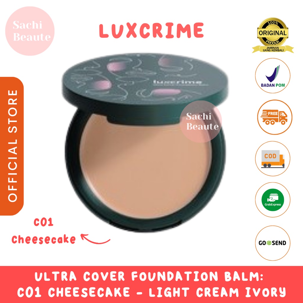 Luxcrime Ultra Cover Foundation Balm: C01 Cheesecake - Light cream ivory