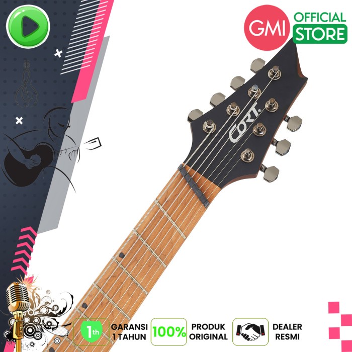 Jual Cort Kx Ms Multi Scale String Electric Guitar Open Pore Mahogany Shopee Indonesia