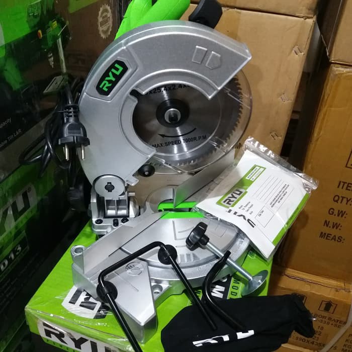 Jual Rms Ryu Tekiro Mesin Potong Aluminium Kayu Mitter Miter Saw Inch Rms Shopee