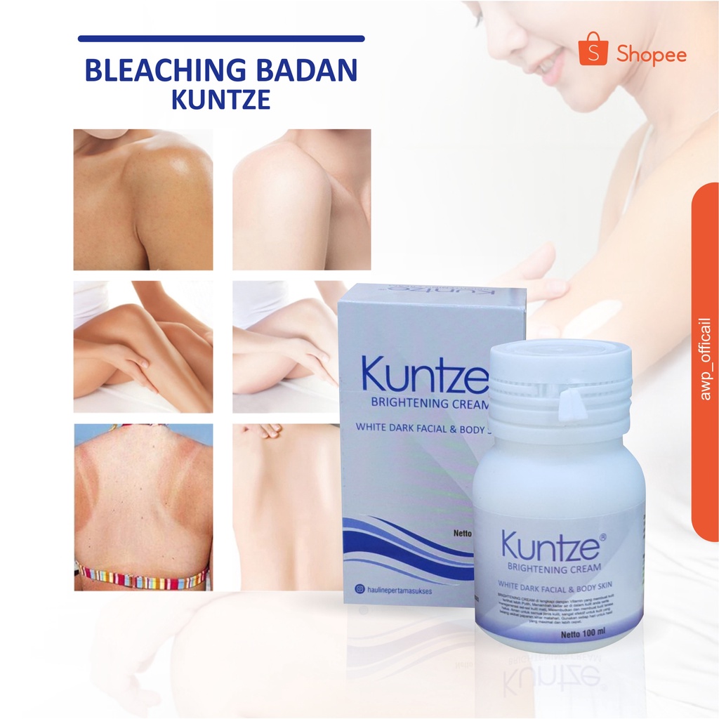 100%Ori - Bleaching Badan Kuntze | Brightening Cream White Dark Facial & Body Skin (✔️BPOM)