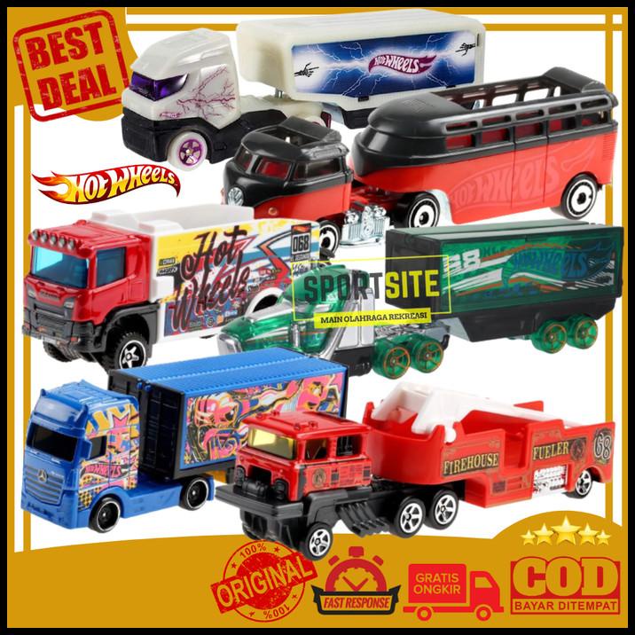 Hot Wheels Trailer Truck Diecast Mainan Die Cast Mobilan Hotwheels