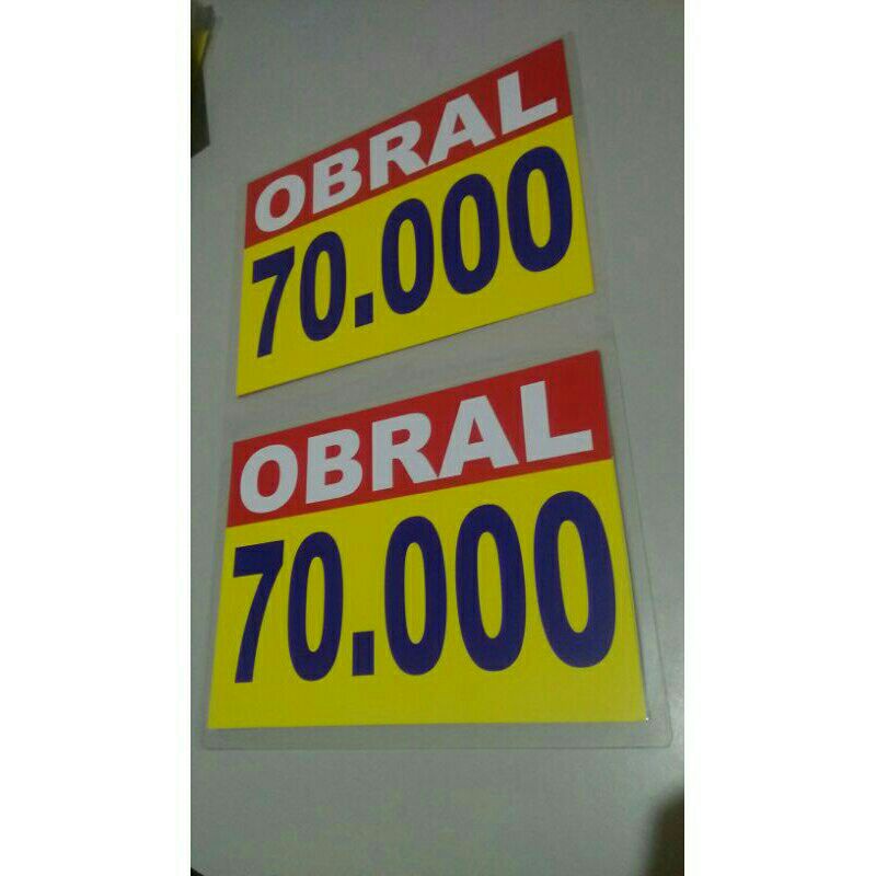 

Harga Obral Laminating /1Folio dapat 2 pcs / Hargaobral / Obralan / Bandrol Harga