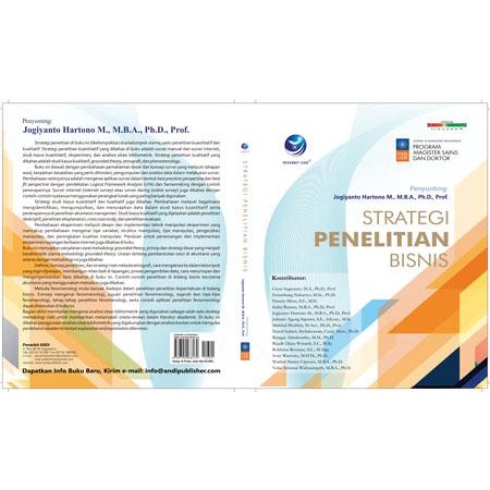 

Buku Strategi Penelitian Bisnis - Jogiyanto Hartono, Akt., MBA, Ph.D
